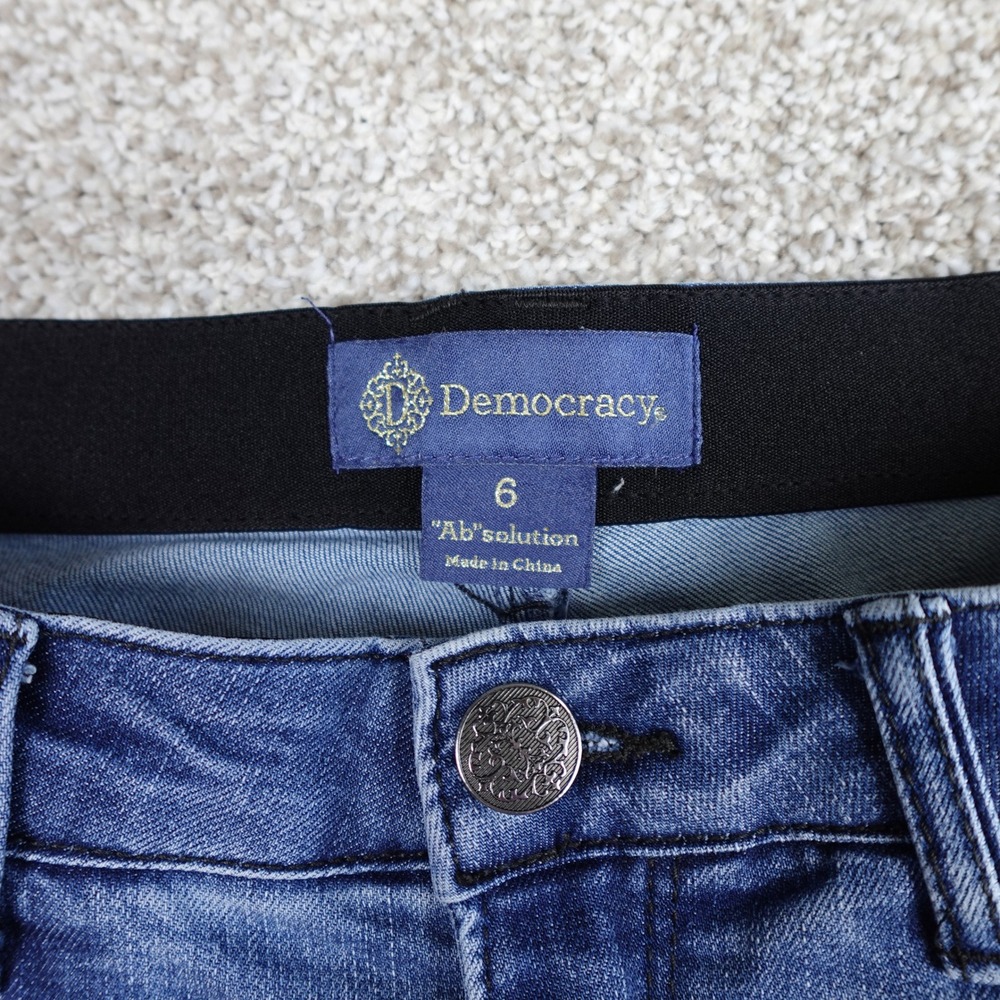 Democracy Absolution Girlfriend Jeans Blue Medium Wash Womens 6 B1848POK - Picture 3 of 9